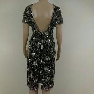 Vintage Naeem Kahn Backless Beaded Dress
